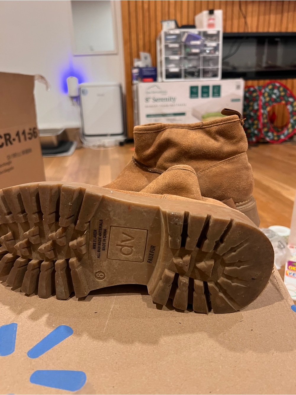Women’s Brown Suede Ankle Boots - Casual Winter Shoes